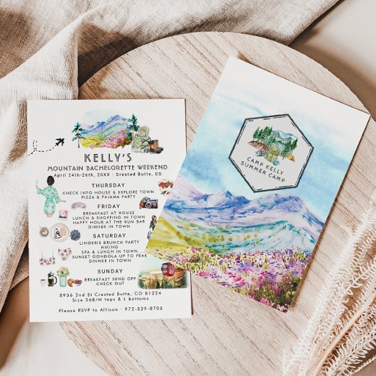 Carte Itinéraire du week-end de bachelorette | Camp d'ét