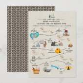 Carte Itinéraire du week-end de bachelorette | Las Vegas (Devant / Derrière)