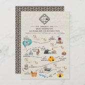 Carte Itinéraire du week-end de bachelorette | Las Vegas (Devant / Derrière)