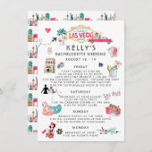 Carte Itinéraire du week-end de bachelorette | Las Vegas (Devant / Derrière)