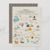 Carte Itinéraire du week-end de bachelorette | Las Vegas (Devant / Derrière)