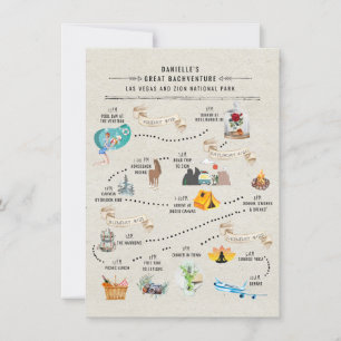 Carte Itinéraire du week-end de bachelorette Las Vegas