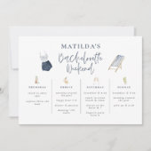 Carte Itinéraire du week-end de bachelorette moderne ble (Devant)