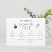 Carte Itinéraire du week-end de bachelorette moderne ble (Debout devant)