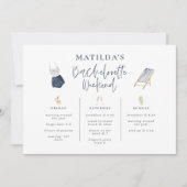 Carte Itinéraire du week-end de bachelorette moderne ble (Devant)