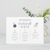 Carte Itinéraire du week-end de bachelorette moderne ble (Debout devant)