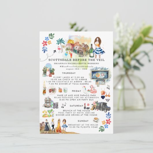 Carte Itinéraire du week-end de bachelorette | Scottsdal (Debout devant)