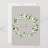 Carte Itinéraire Mariage 5x7 Greige Snowberry+Eucalyptus (Dos)