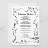 Carte Itinéraire Mariage de bienvenue à main (Dos)