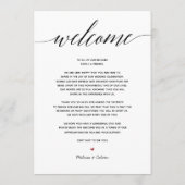 Carte Itinéraire Mariage de calligraphie simple et (Dos)