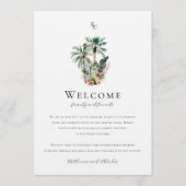 Carte Itinéraire Tropical Hawaii Mariage (Devant)