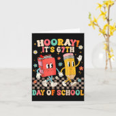 Carte It's 67th Day Of School 67 Days Of School Funny Nu (Fleur jaune)