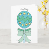 Carte It's A Boy (Fleur jaune)