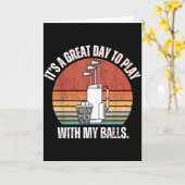 Carte It's A Good Day To Play With My Funny Men Golf  (Fleur jaune)