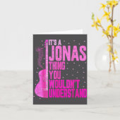 Carte It's A Jonas Thing You Wouldn't Understand Jonas F (Fleur jaune)