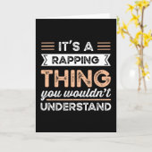 Carte It's a Rapping Thing Funny Rapper Gift (Fleur jaune)
