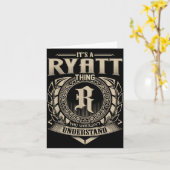 Carte It's A Ryatt Thing You Wouldn't Understand Funny N (Fleur jaune)