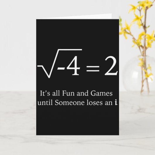 Carte It's All Fun And Games Until Someone Loses An I Fu (Fleur jaune)