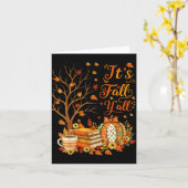 Carte It's Fall Y'all Floral Pumpkin Autumn Coffee Thank (Fleur jaune)