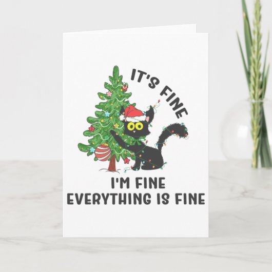 Carte It's Fine Im Fine Everything Is Fine Elf Xmas Matc (Devant)