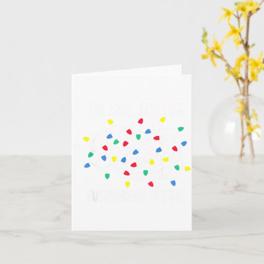 Carte It's Fine I'm Fine Everything Is Fine Funny Christ (Fleur jaune)