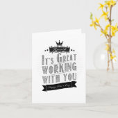 Carte It's Great working with you, Happy Boss's Day (Fleur jaune)