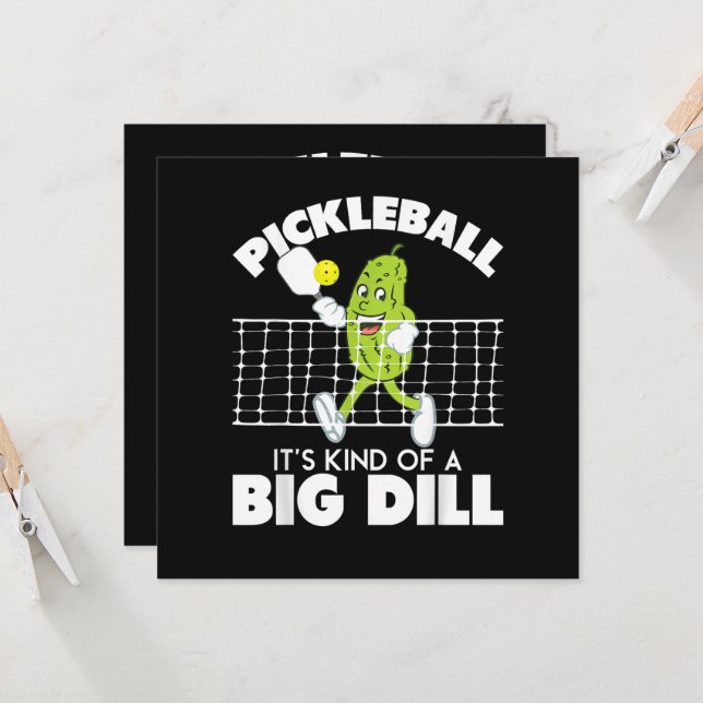 Carte It's Kind of A Big Dill - Funny Pickleball Paddle (Devant/Arrière en situation)