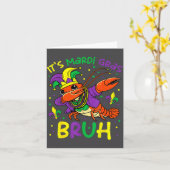 Carte Its Mardi Gras Bruh Crayfish Dab Jester Beads Boys (Fleur jaune)