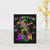 Carte It's Mardi Gras Bruh Dabbing Leprechaun Jester New (Fleur jaune)
