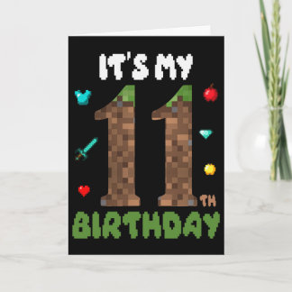 Carte Its My 11th Birthday Funny 11 Yrs Old Video Gamer