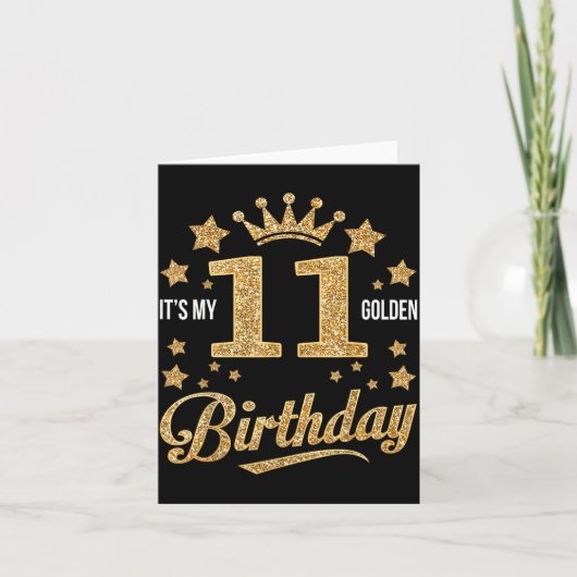 Carte It's My 11th Golden Birthday 11 Year Old Bday Groo (Devant)