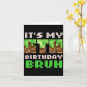 Carte Its My 6th Birthday Bruh Xel Gamer 6 Bday Gaming B (Fleur jaune)