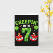 Carte It's My 7th Birthday Boy Gamer Creen’ Into 7 Gamer (Fleur jaune)