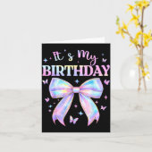 Carte It's My Birthday Tie Dye Coquette Bow Butterfly Bi (Fleur jaune)