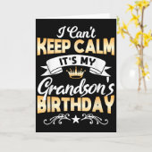 Carte It's My Grandson's Birthday Shirt I Can't Keep Cal (Fleur jaune)