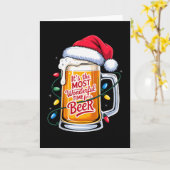 Carte It's The Most Wonderful Time For A Beer Christmas (Fleur jaune)