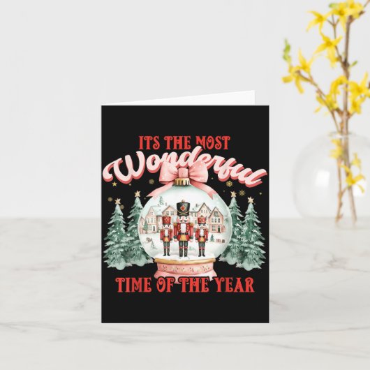 Carte Its The Most Wonderful Time Of The Year Christmas (Fleur jaune)