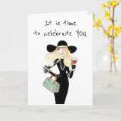 CARTE IT'S TIME TO **CELEBRATE YOU** BIRTHDAY  (Fleur jaune)