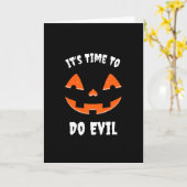 Carte It's Time to do evil Pumpkin Jack O' Lantern (Fleur jaune)