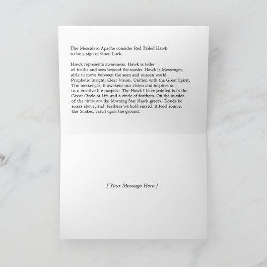 Carte Itsee'tsoli~Red a coupé la queue le faucon (Intérieur)