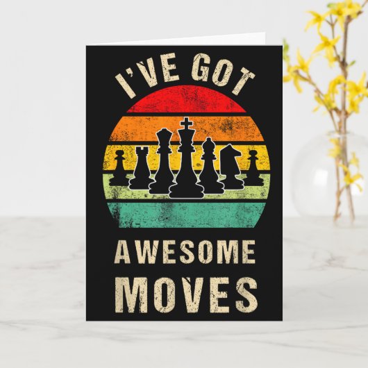 Carte I've Got Awesome Moves Chess Player Funny Chess Pl (Fleur jaune)