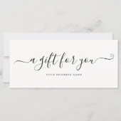 Carte Ivory Business Cadeau Certificat Élégant Simple (Devant)