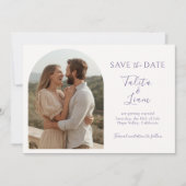 Carte Ivory | Elegant Floral Script Arch Wedding (Devant)