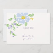 Carte Ivory | Elegant Floral Script Arch Wedding (Dos)