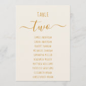 Carte Ivory Gold Modern Script Simple Seating Chart Card (Dos)