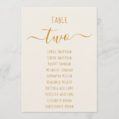 Carte Ivory Gold Modern Script Simple Seating Chart Card (Devant)