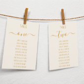 Carte Ivory Gold Modern Script Simple Seating Chart Card