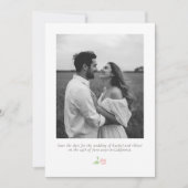 Carte Ivory & Green | Chic Floral Wedding Save the Date (Devant)