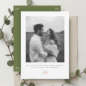 Carte Ivory & Green | Chic Floral Wedding Save the Date