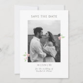 Carte Ivory & Green | Chic Floral Wedding Save the Date (Devant)